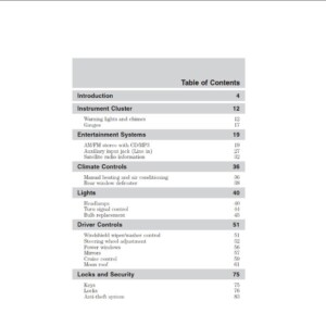 Mazda Tribute 2011 Owner's Manual