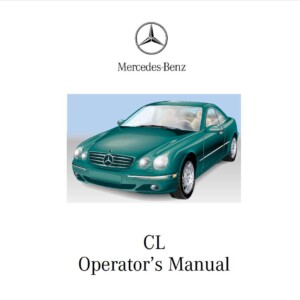 Mercedes-Benz Cl-Class 2000 Owner's Manual