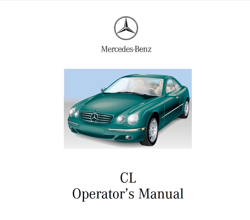 Mercedes-Benz Cl-Class 2000 Owner's Manual