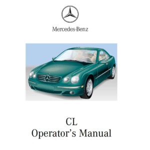 Mercedes-Benz Cl-Class 2001 Owner's Manual