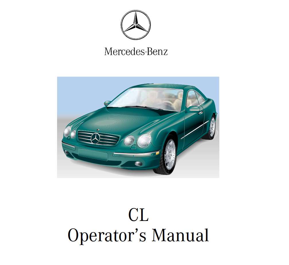 Mercedes-Benz Cl-Class 2001 Owner's Manual