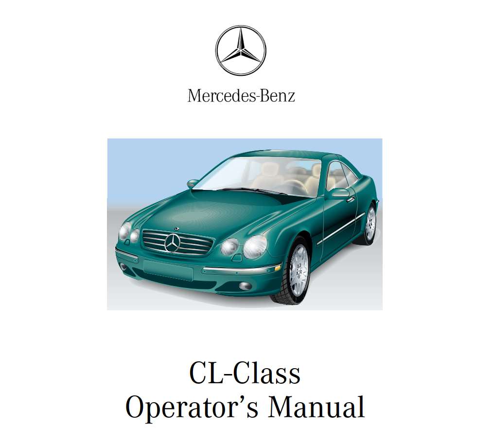 Mercedes-Benz Cl-Class 2002 Owner's Manual