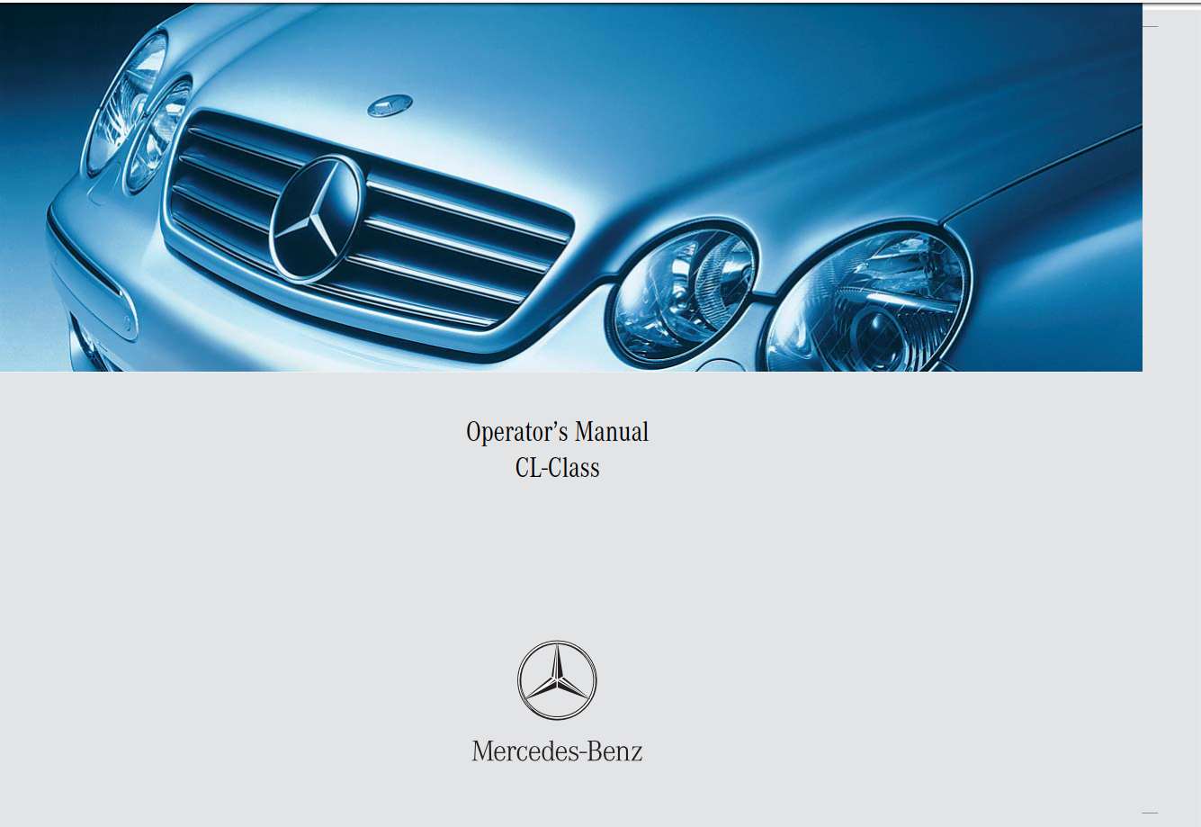 Mercedes-Benz Cl-Class 2006 Owner's Manual