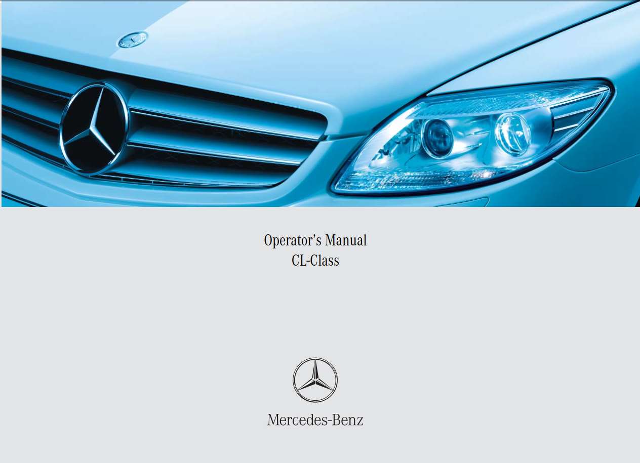 Mercedes-Benz Cl-Class 2008 Owner's Manual