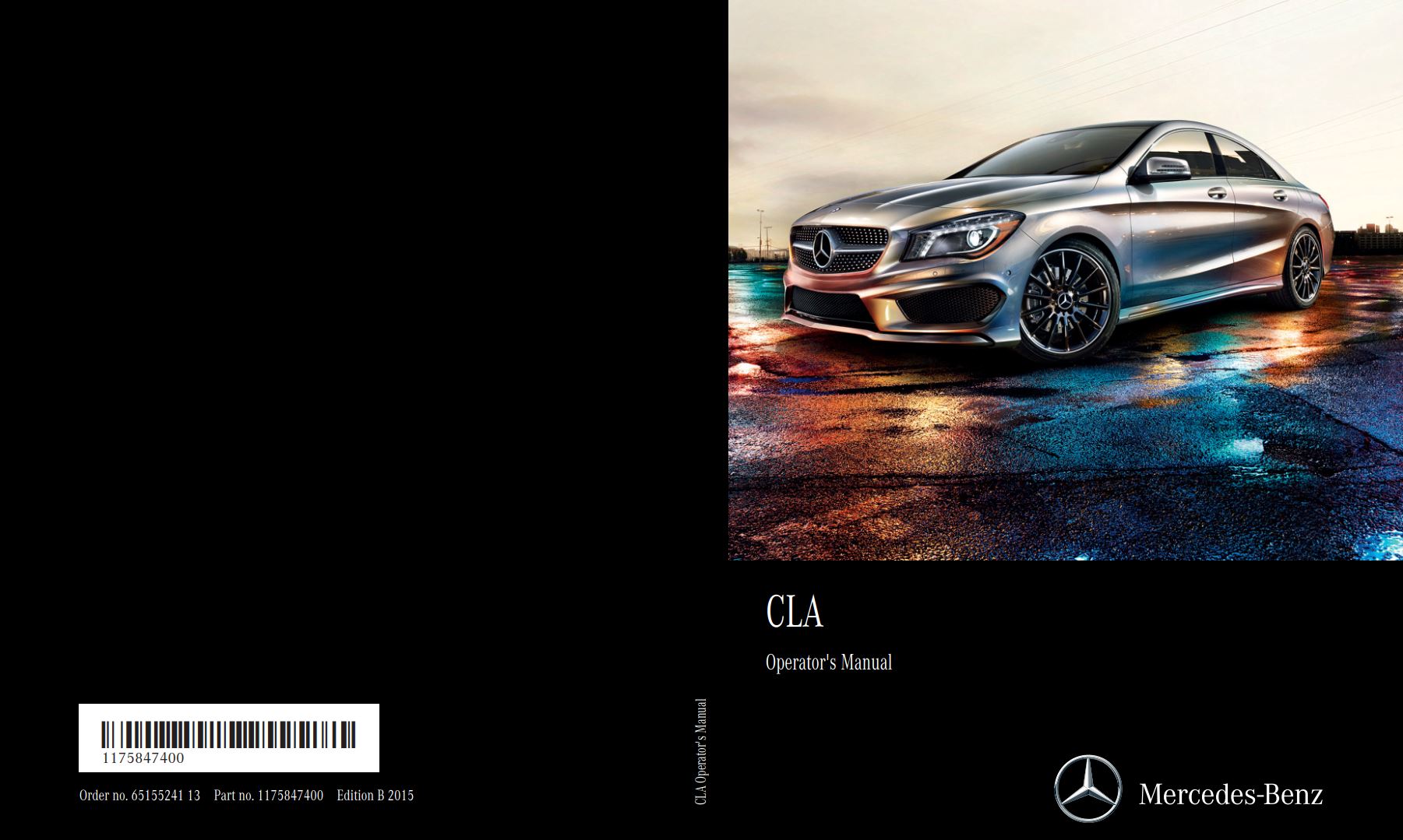 Mercedes-Benz CLA-Class Coupe 2015 Owner's Manual