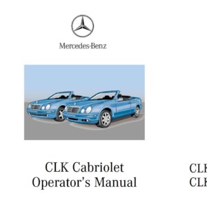 Mercedes-Benz Clk-Class Cabriolet 2000 Owner's Manual