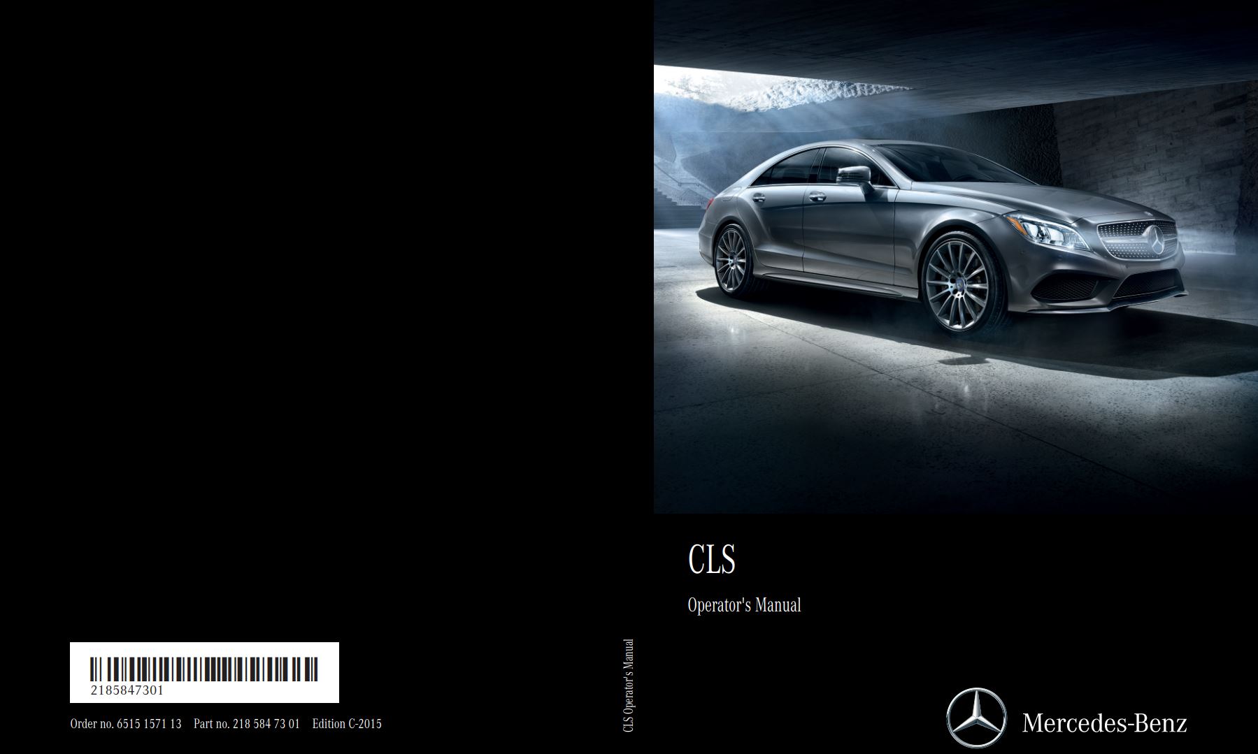 Mercedes-Benz CLS-Class Coupe 2015 Owner's Manual