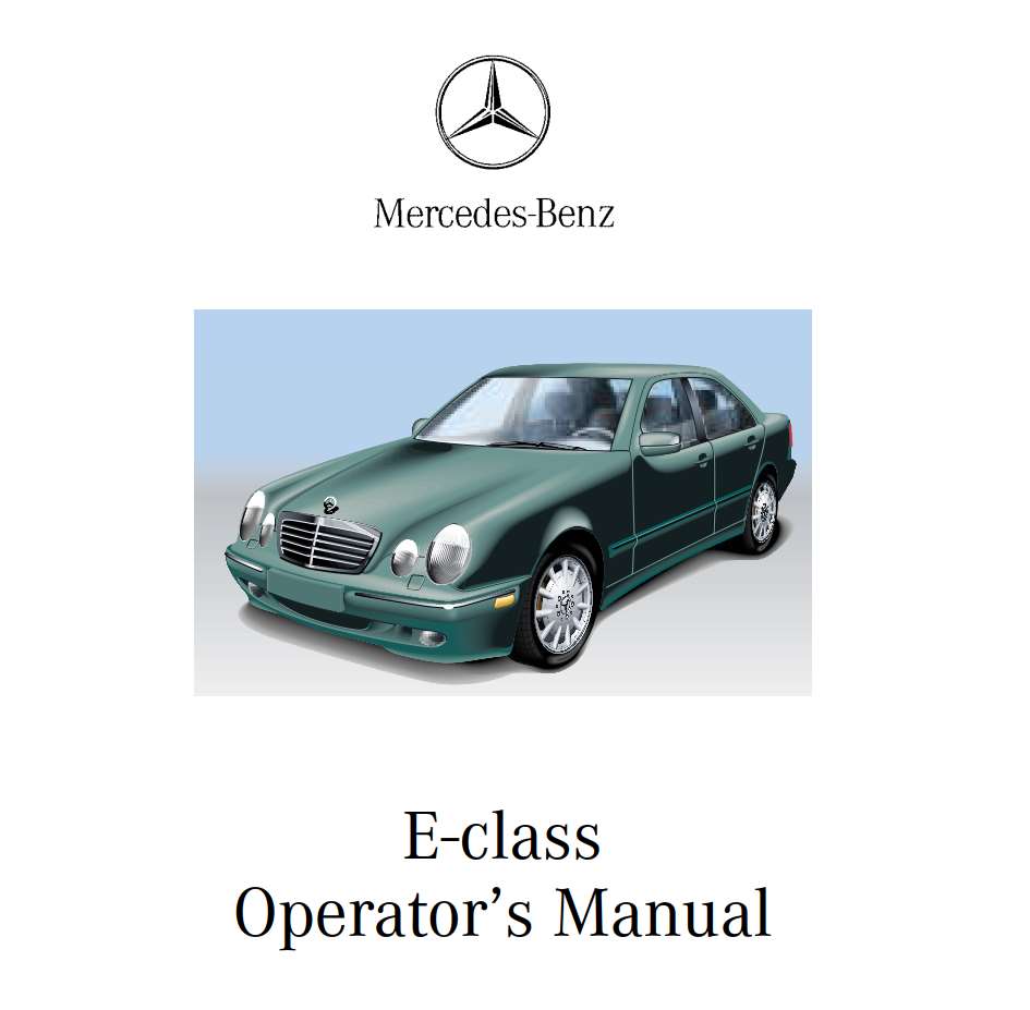 Mercedes-Benz E-Class 2001 Owner's Manual – PDF Download