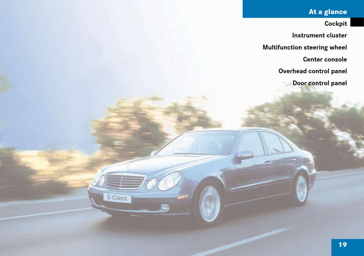 Mercedes-Benz E-Class 2003 Owner's Manual