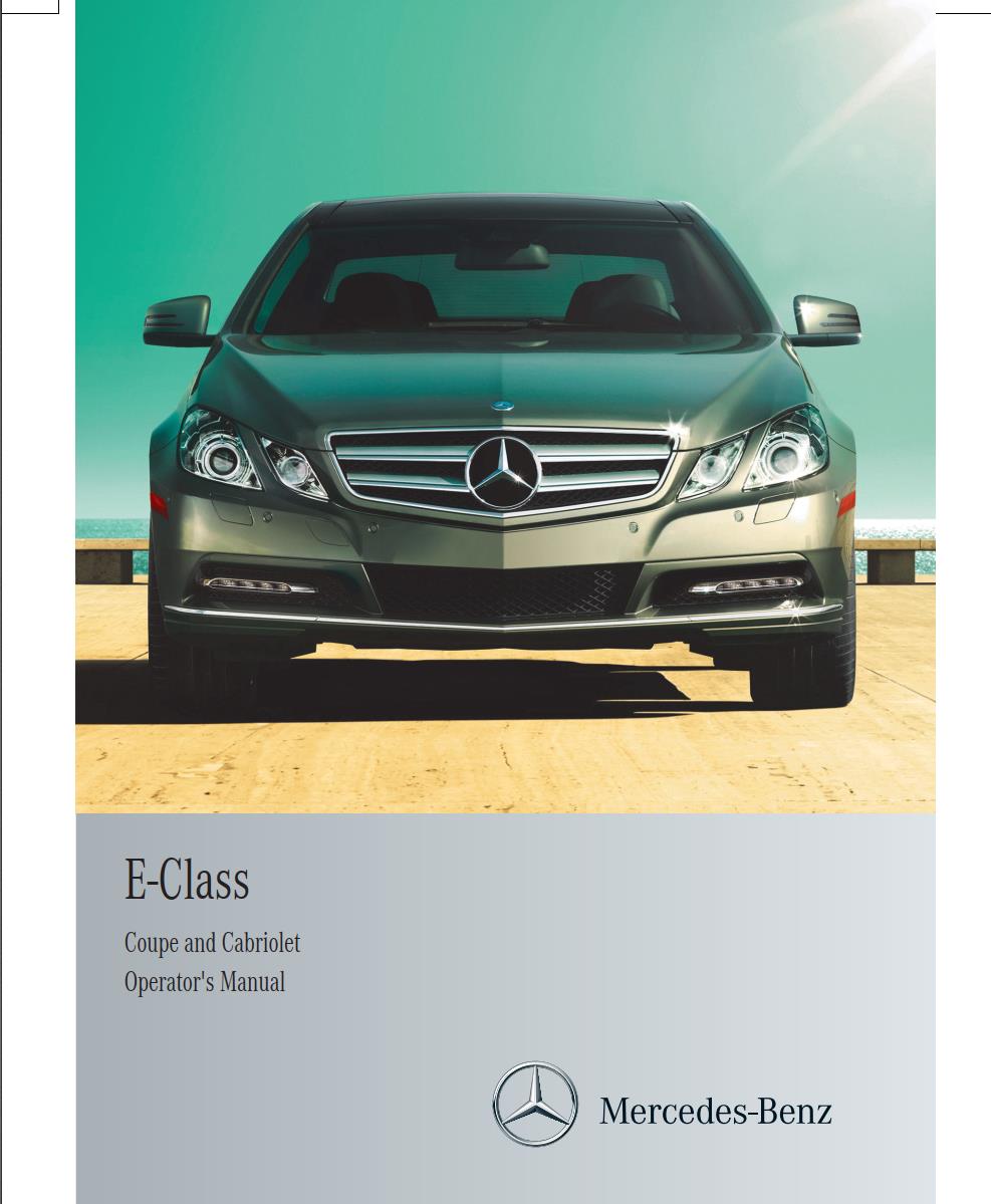 Mercedes-Benz E-Class Coupe & Cabriolet 2012 Owner's Manual