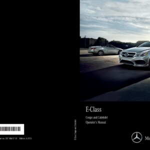 Mercedes-Benz E-Class Coupe & Cabriolet 2015 Owner's Manual