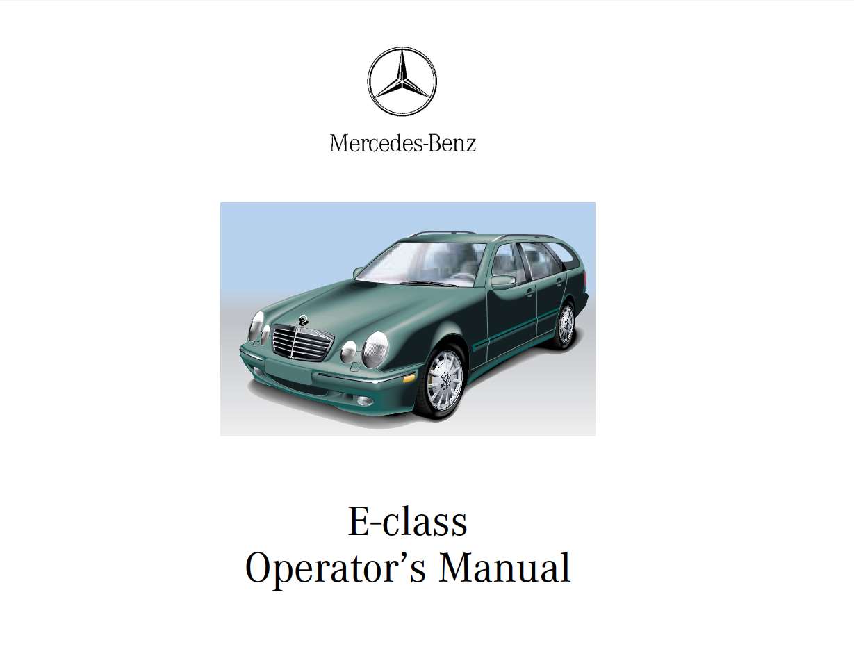 Mercedes-Benz E-Class Wagon 2001 Owner's Manual