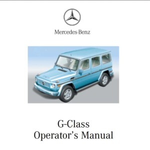 Mercedes-Benz G-Class 2002 Owner's Manual
