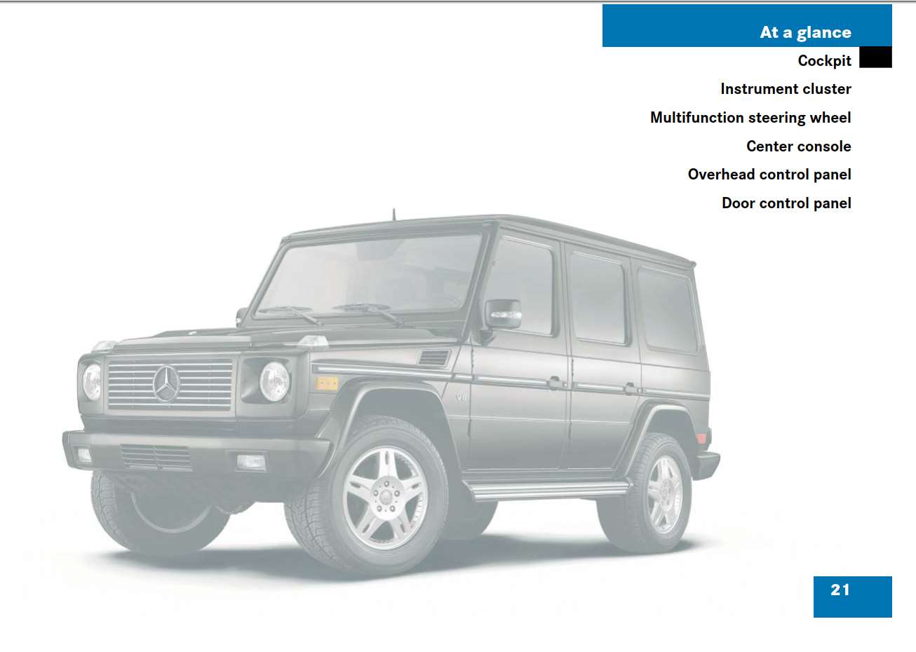 Mercedes-Benz G-Class 2005 Owner's Manual
