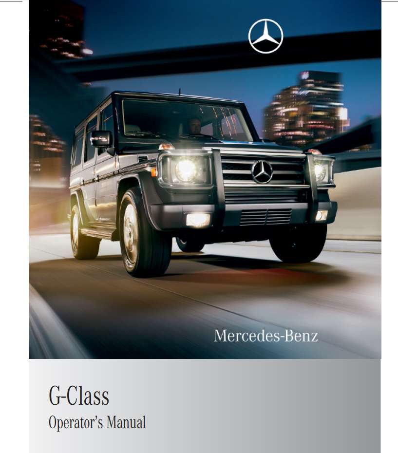 Mercedes-Benz G-Class 2009 Owner's Manual