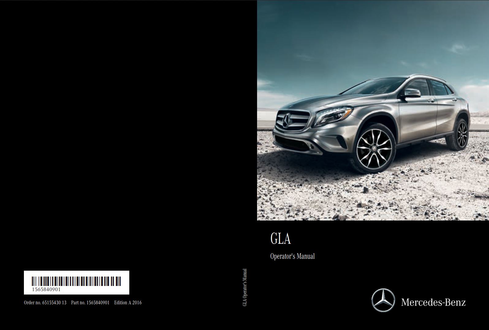 Mercedes-Benz GLA-Class SUV 2016 Owner's Manual