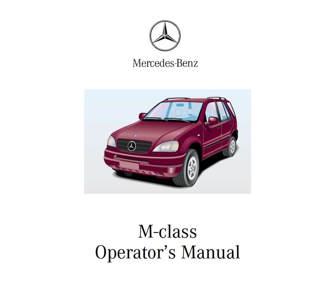 Mercedes-Benz M-Class 2000 Owner's Manual – PDF Download