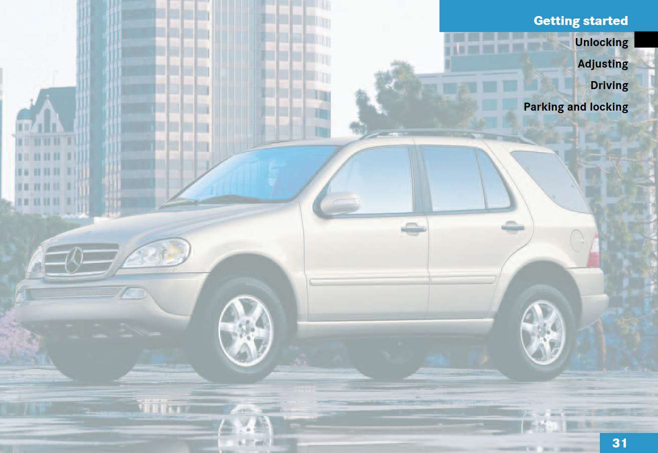 Mercedes-Benz M-Class 2003 Owner's Manual