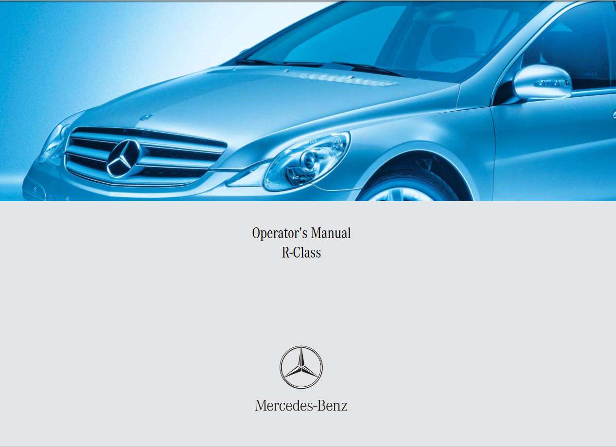 Mercedes-Benz R-Class 2007 Owner's Manual
