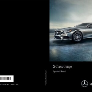 Mercedes-Benz S-Coupe 2016 Owner's Manual