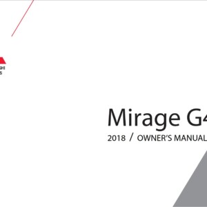 Mitsubishi Mirage G4 2018 Owner's Manual