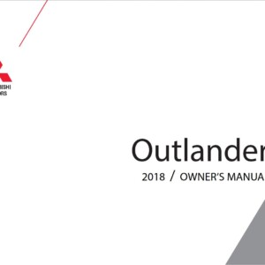 Mitsubishi Outlander III 2018 Owner's Manual