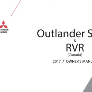 Mitsubishi Outlander Sport RVR 2017 Owner's Manual