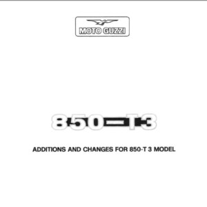 Moto Guzzi 850-T3 Owner’s Manual