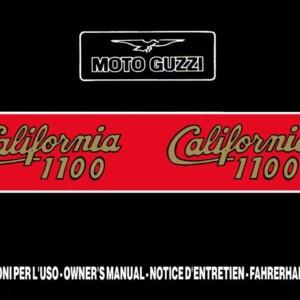 Moto Guzzi California 1100i 1994 Owner’s Manual