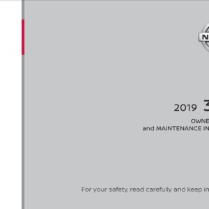 Nissan 370Z Coupe 2019 Owner's Manual