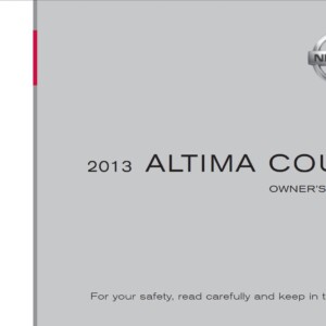 Nissan Altima Coupe 2013 Owner's Manual