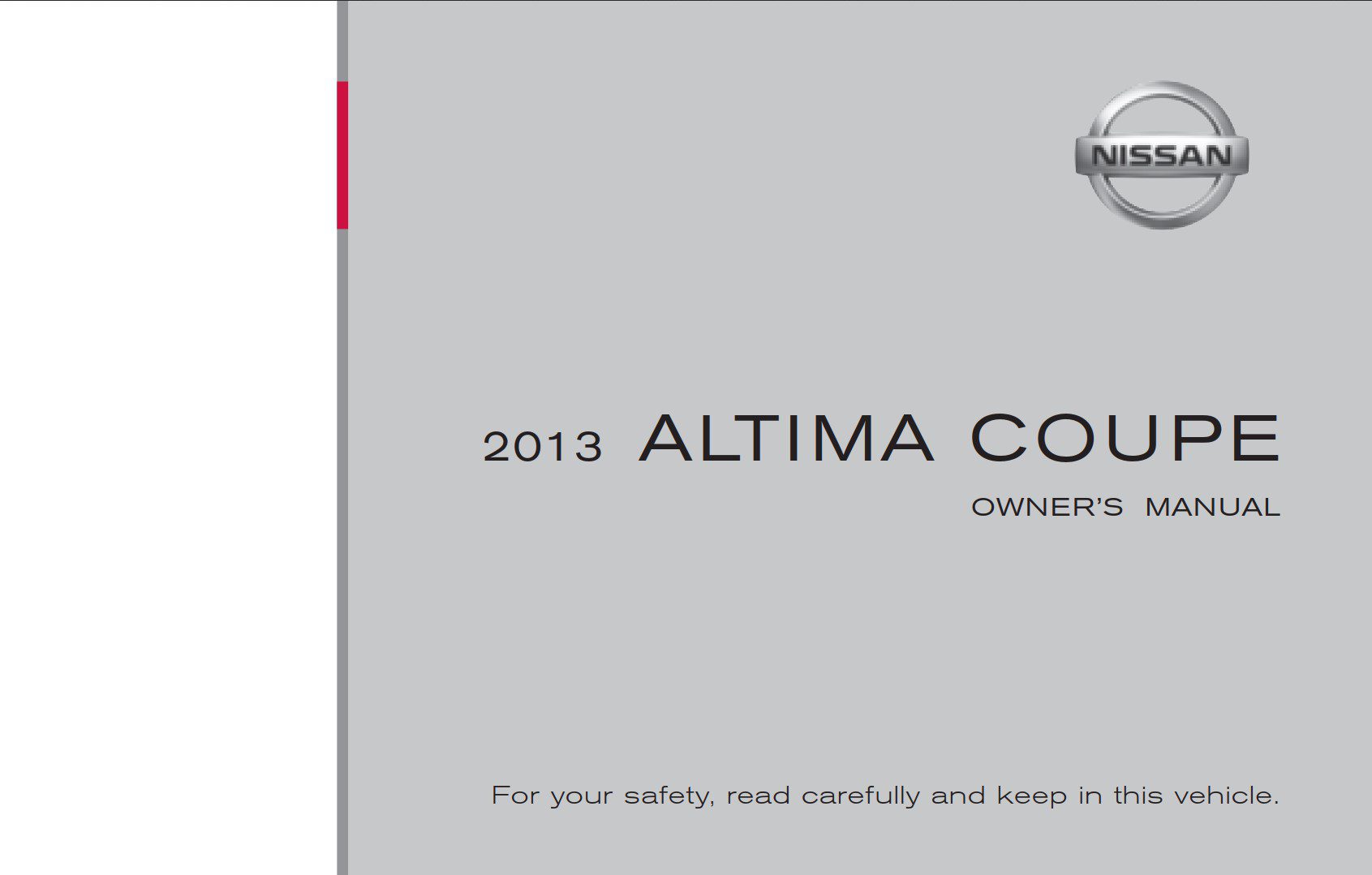 Nissan Altima Coupe 2013 Owner's Manual