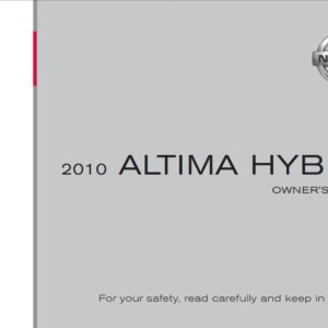 Nissan Altima Hybrid 2010 Owner's Manual