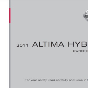 Nissan Altima Hybrid 2011 Owner's Manual