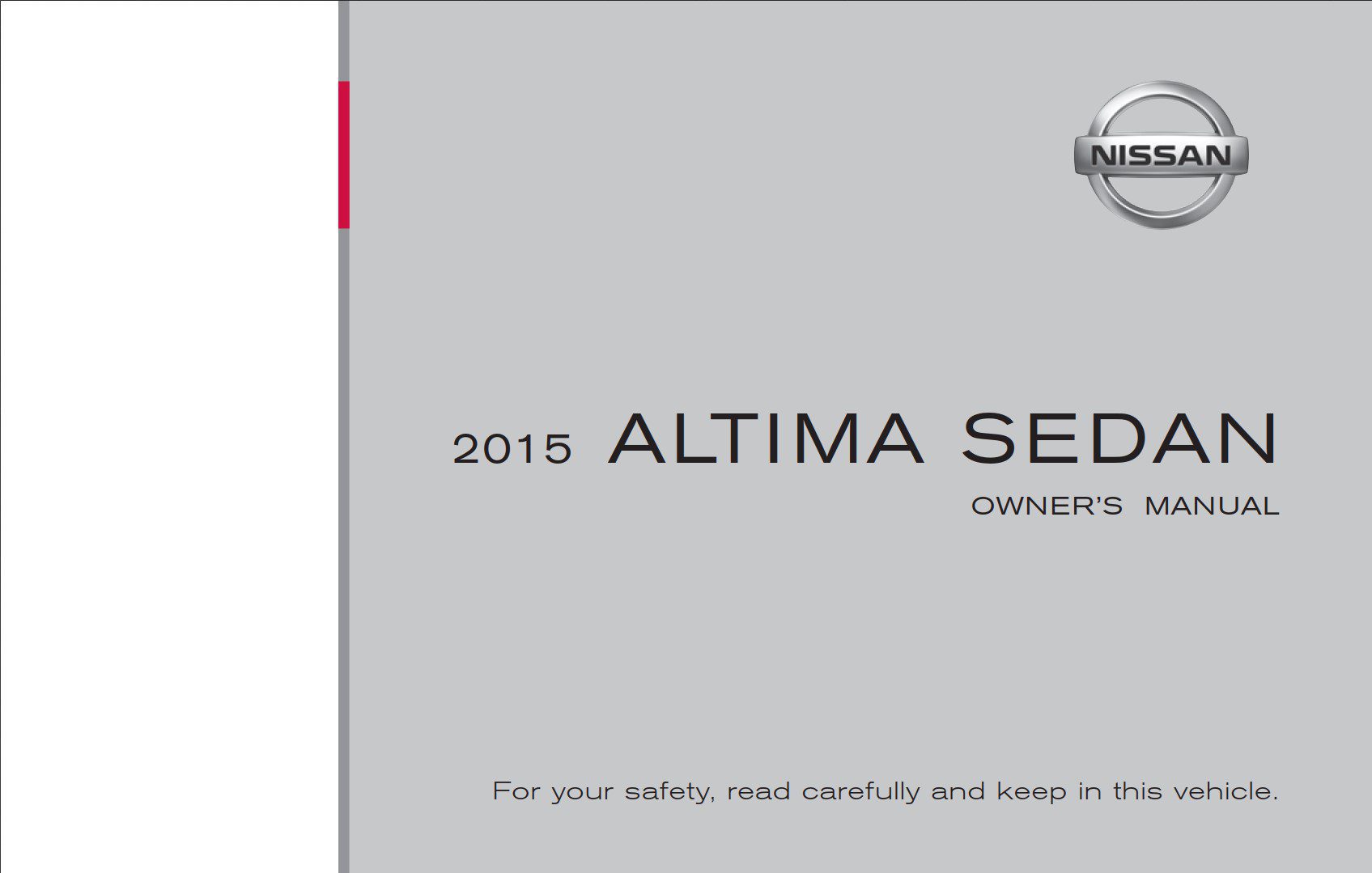 Nissan Altima Sedan 2015 Owner's Manual