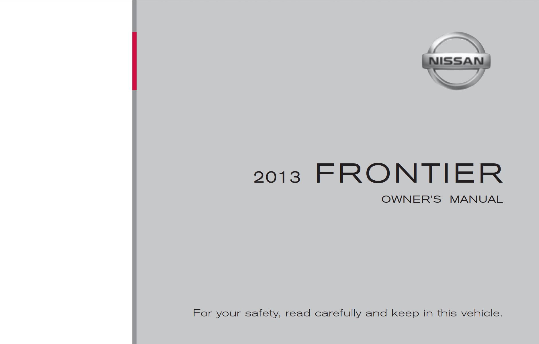 Nissan Frontier 2013 Owner's Manual – PDF Download