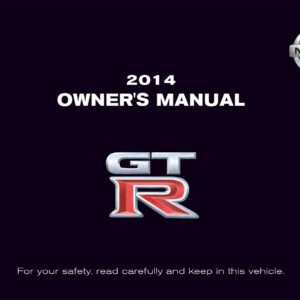 Nissan GT-R 2014 Owner's Manual