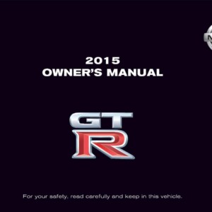 Nissan GT-R 2015 Owner's Manual