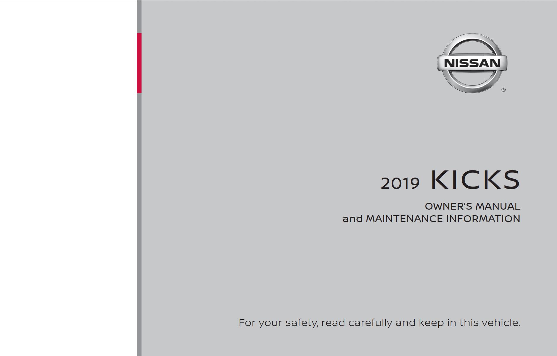 Nissan Kicks 2019 Owner's Manual
