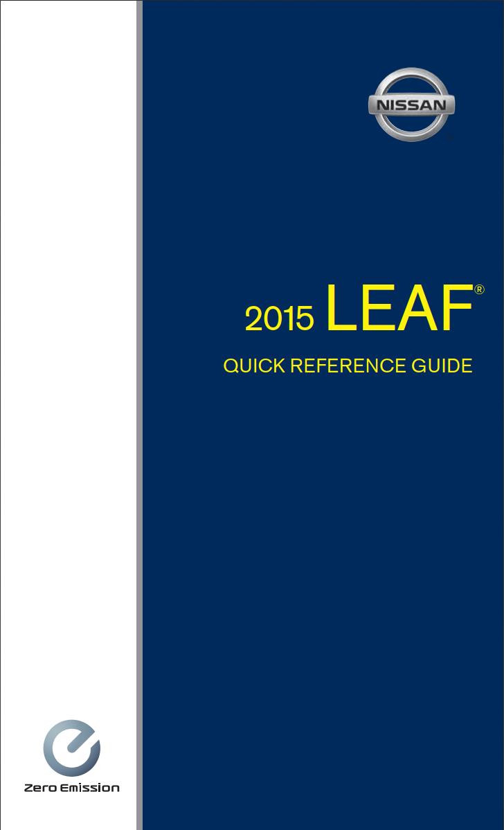 Nissan LEAF 2015 Quick Reference Guide