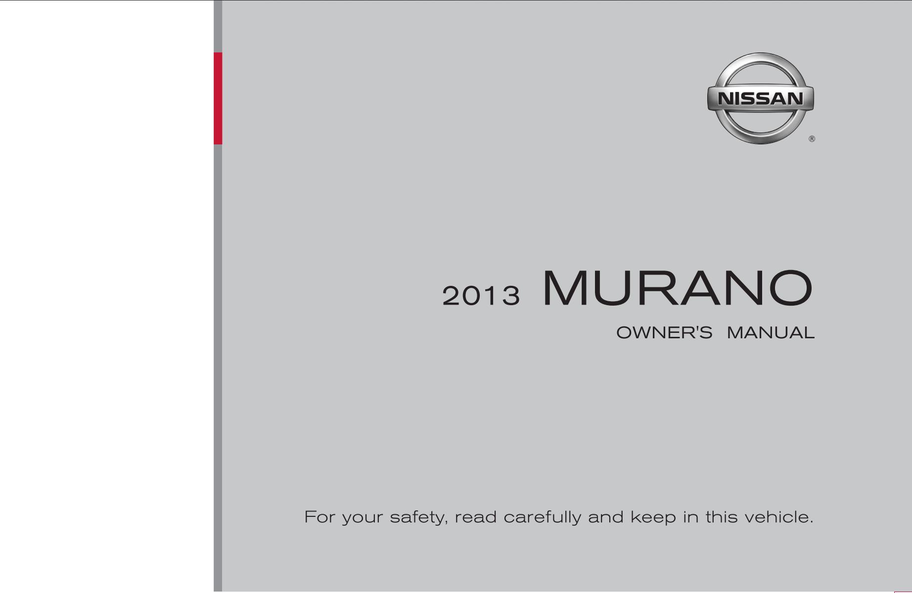 Nissan Murano 2013 Owner's Manual
