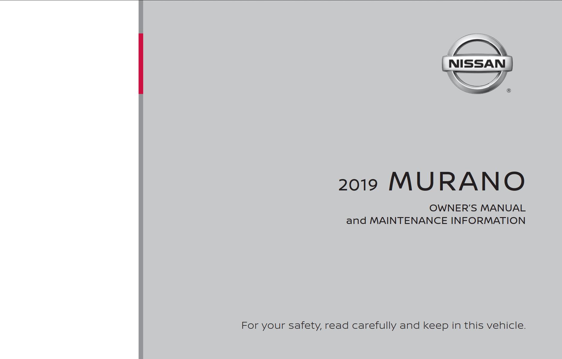 Nissan Murano 2019 Owner's Manual