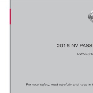 Nissan NV Passenger Van 2016 Owner's Manual