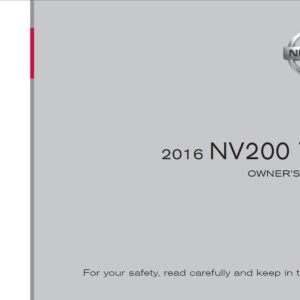 Nissan NV200 Taxi 2016 Owner's Manual
