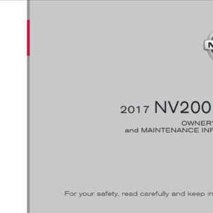 Nissan NV200 Taxi 2017 Owner's Manual
