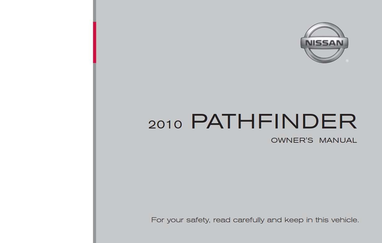 Nissan Pathfinder 2010 Owner's Manual