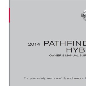 Nissan Pathfinder Hybrid 2014 Owner's Manual