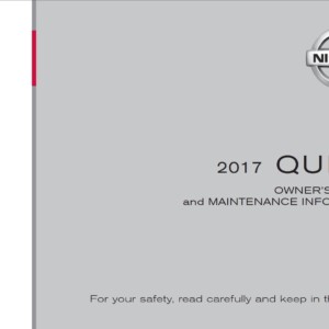 Nissan Quest 2017 Owner's Manual