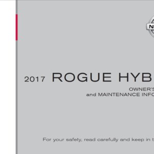 Nissan Rogue Hybrid 2017 Owner's Manual