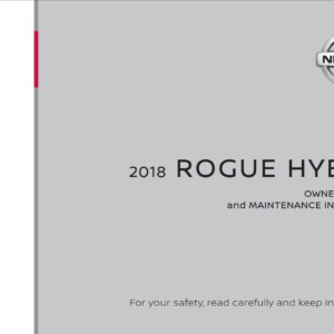 Nissan Rogue Hybrid 2018 Owner's Manual